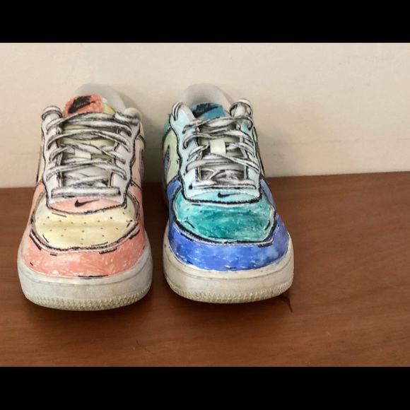 Nike customised Air Force 1 size 1.5 - Picture 2 of 5